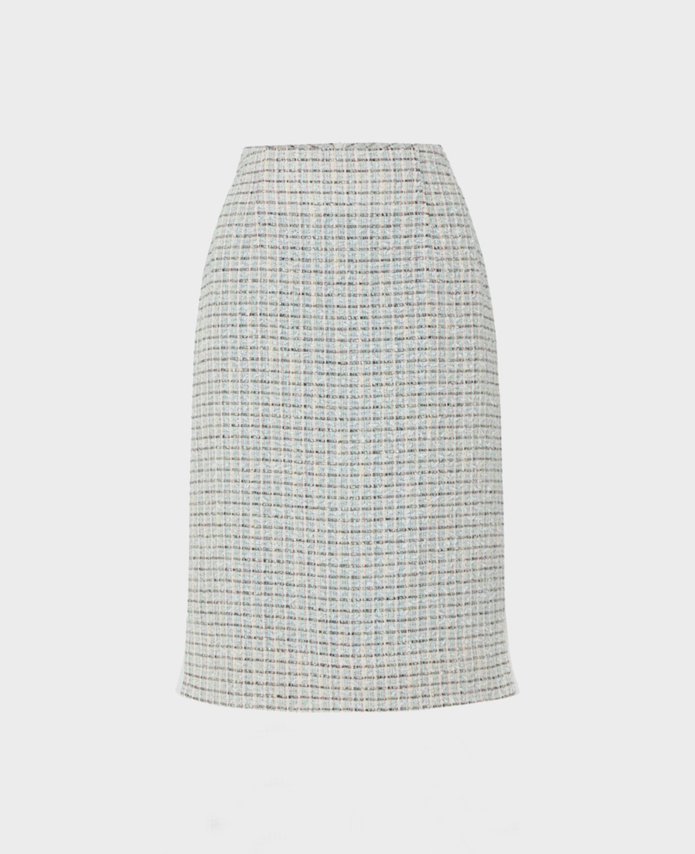 Really Wild Cotton Tweed Skirt with Side Splits  Main Image
