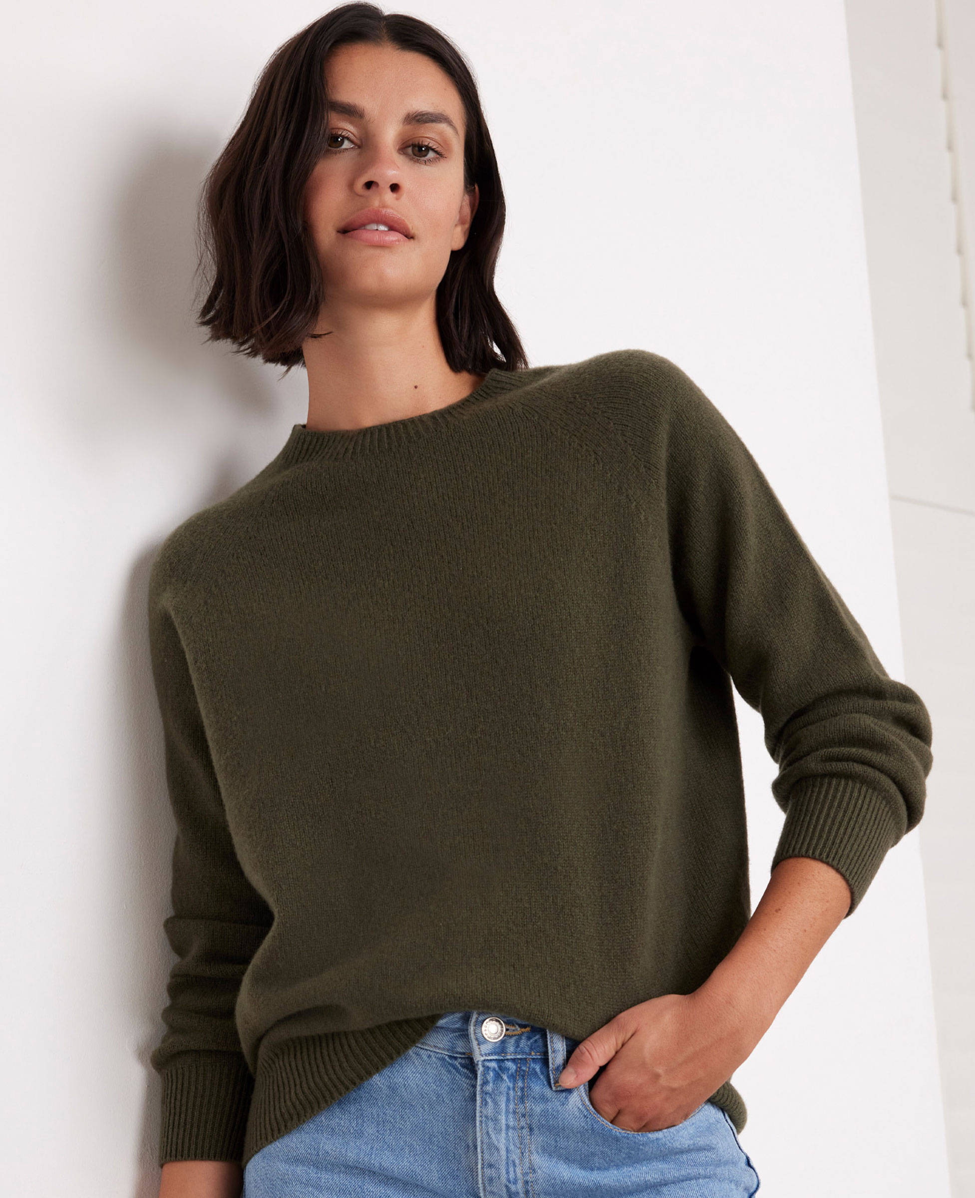 Really Wild Crew Neck Cashmere and Wool Blend Jumper Main Image
