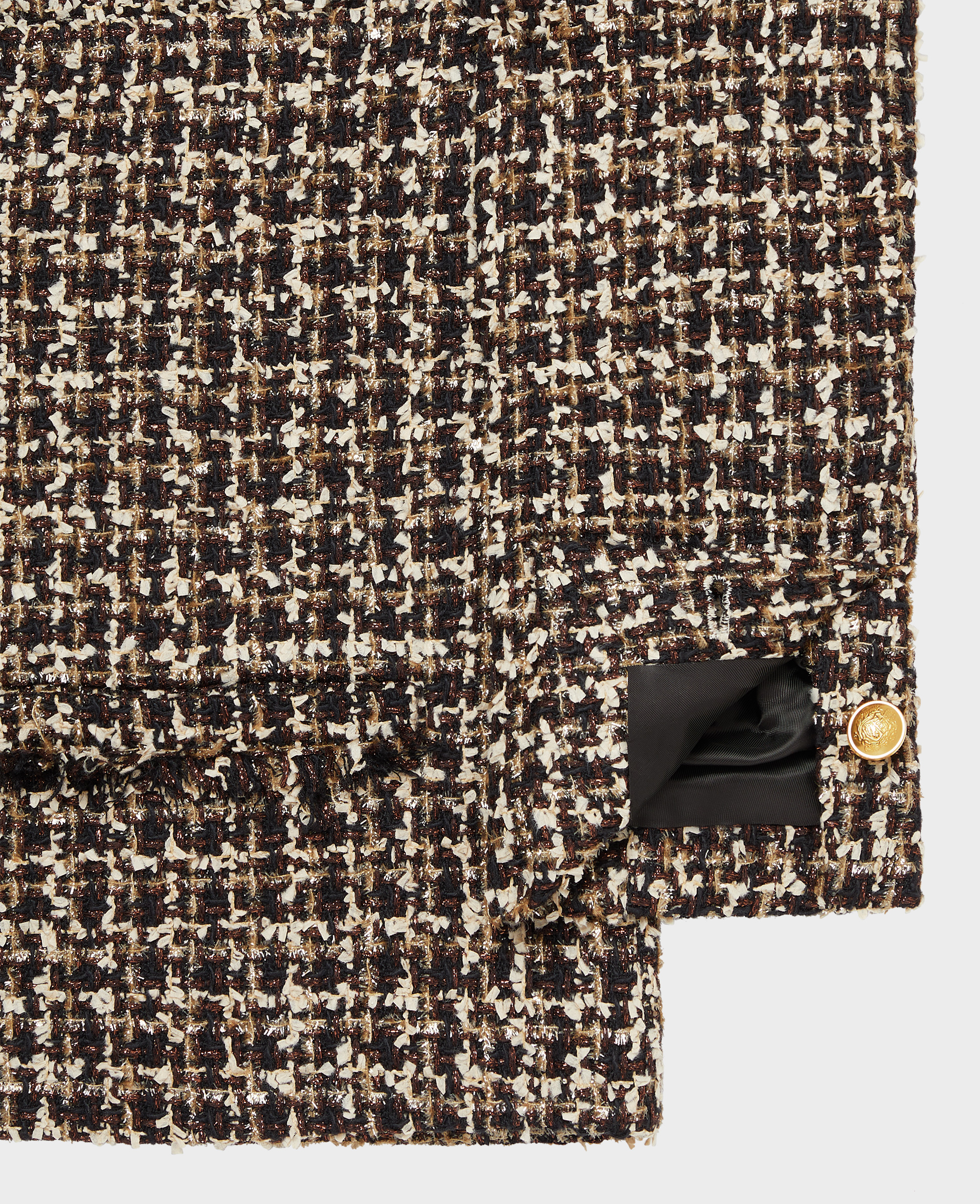 Cropped Wool Blend Boucle Jacket