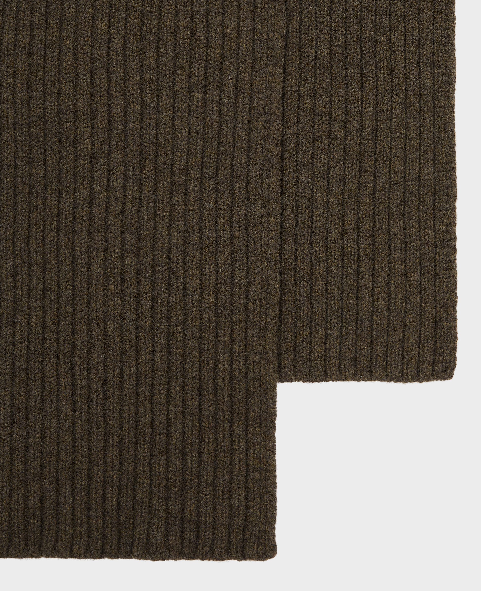 Lambswool Ribbed Scarf