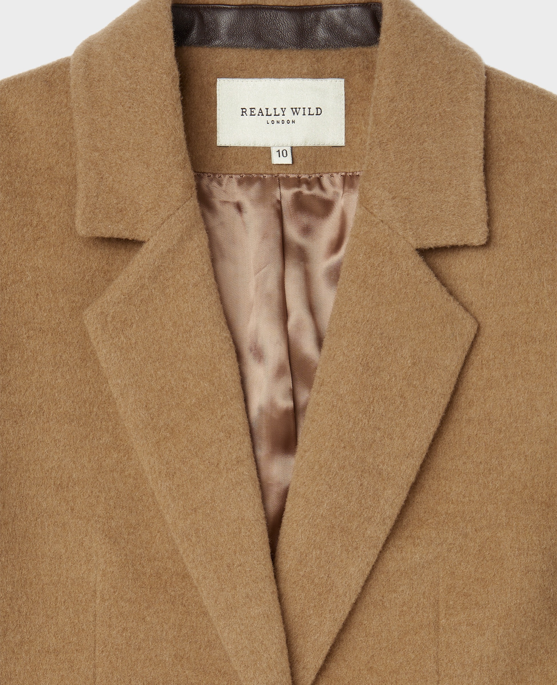 Single Breasted Wool Blend Longline Jacket