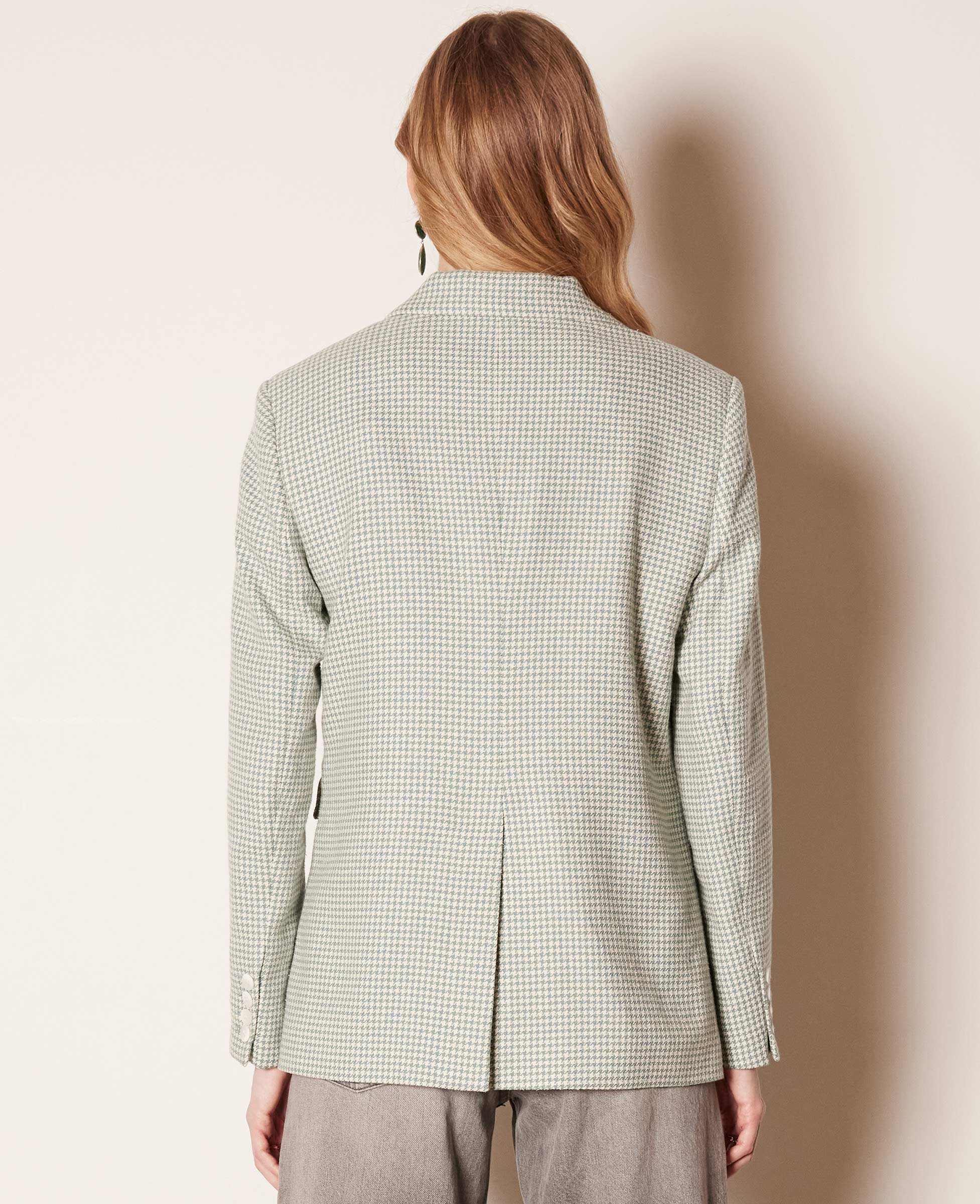 Egerton Cotton Silk Blend Houndstooth Jacket