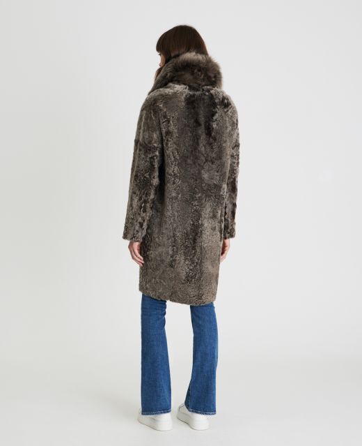 Really Wild Reversible Cocoon Fur Coat  Different Angle 1