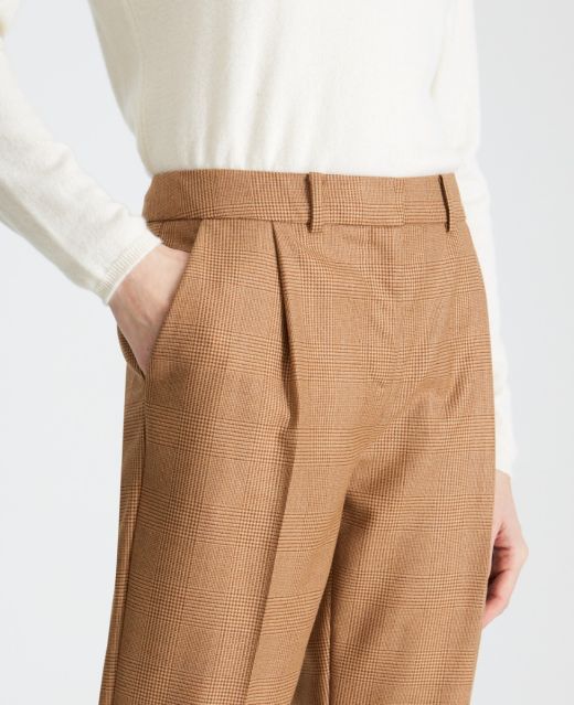 Really Wild Classic Pleated Tweed Trousers Different Angle 1
