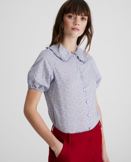 Really Wild
                            Deep Frill Collar Cotton Shirt Main Image