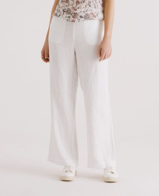Really Wild
                            Linen Palazzo Trousers Main Image