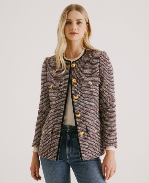 Really Wild Cotton Blend Boucle Tweed Jacket Main Image