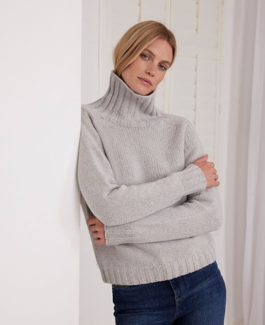 Really Wild Chunky Knit Roll Neck Wool Jumper Main Image