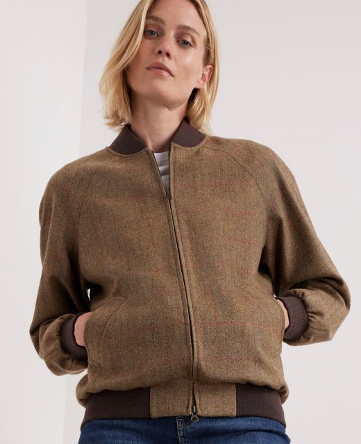 Really Wild
                            Tweed Cashmere and Lambswool Bomber Jacket Main Image