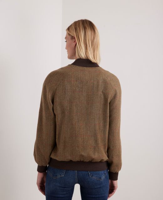 Really Wild Tweed Cashmere and Lambswool Bomber Jacket Different Angle 1