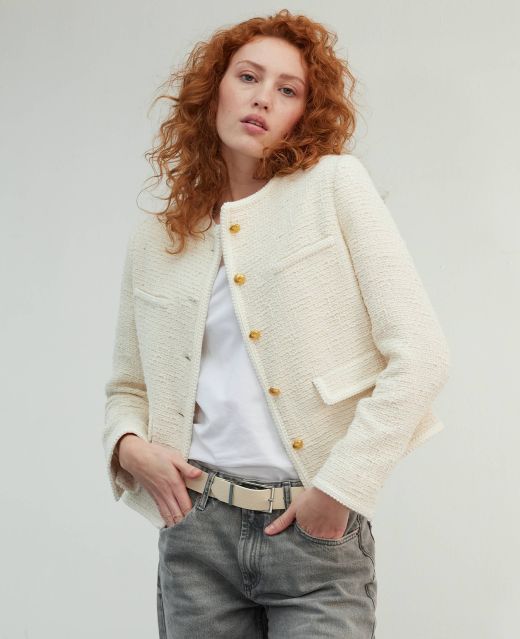 Really Wild
                            Charlotte Cotton Blend Boucle Short Jacket Main Image