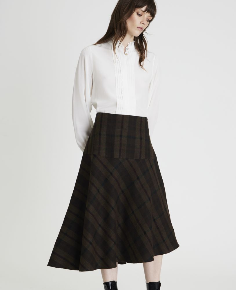Asymmetric Skirt Bark Blackberry | Really wild clothing | Skirts | Front Model image 