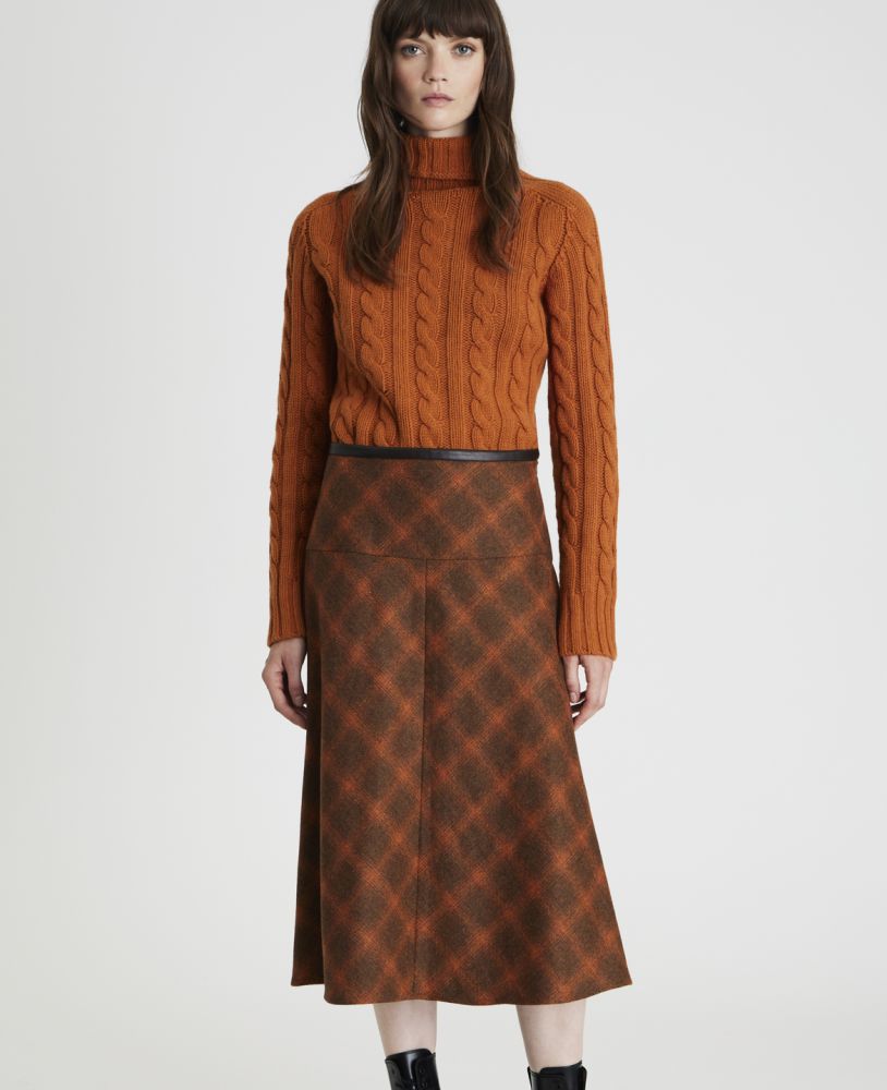 Full Circle Skirt Rust Brown | Really wild clothing | Skirts | Front Model image 
