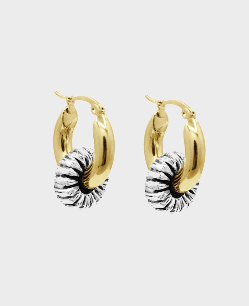 Madeline earrings gold and silver | Really wild clothing | 