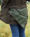 Cygnet Hooded Waterproof Jacket in Dark Olive | Really Wild Clothing | Luxury Country Clothing| Back Zip Detail