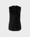 Reversible Shearling Fur Waistcoat in Black | Really Wild Clothing | Waistcoat | Back image Fur side 
