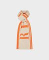 RW Logo Lambswool Scarf in Linen Orange| Really Wild Clothing | Accessories | Front Image
