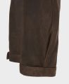 High Rise Nubuck Leather Breeks in Dark Brown | Really Wild Clothing | Luxury Country Clothing | Side image 