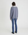 Relaxed Cashmere Mix Crew Neck Jumper Grey | Really wild clothing | Knitwear | Model back