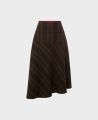Asymmetric Skirt Bark Blackberry | Really wild clothing | Skirts | Front cut out image 