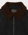 Fur Collar Jacket Charcoal | Really Wild Clothing | Jacket | Collar Detail