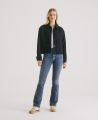 Hampstead Wool Cropped Jacket, Navy | Really Wild Clothing | Model Front