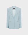 Elizabeth Longline Jacket, Opal Blue | Really Wild Clothing | Flat Shot