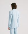 Elizabeth Longline Jacket, Opal Blue | Really Wild Clothing | Model Back