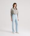Wide Leg Trousers, Opal Blue | Really Wild Clothing | Model Front