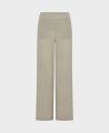 Liberty Print Silk Palazzo Trousers, Ocher Green Geo | Really Wild Clothing | Flat Shot