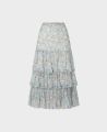 Liberty Print Silk Chiffon Maxi Skirt
