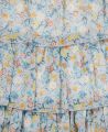 Liberty Print Silk Chiffon Maxi Skirt, Ash Meadow Blue | Really Wild Clothing | Close-up