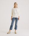 Organic Cotton Sweatshirt, Cream | Really Wild Clothing | Front Model Image 
