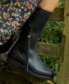 Biker Boots in Black Leather | Really Wild Clothing | Footwear | Lifestyle image