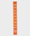 RW Logo Lambswool Scarf in Linen Orange| Really Wild Clothing | Accessories | Front Image Orange Side