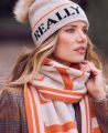 RW Logo Lambswool Scarf in Linen Orange| Really Wild Clothing | Accessories | Lifestyle 
