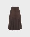 Flippy Suede Skirt Nutmeg | Really Wild Clothing | Luxury Country Clothing | Flatshot