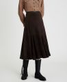 Flippy Suede Skirt Nutmeg | Really Wild Clothing | Luxury Country Clothing | Model Detail Image