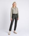 Straight Leg Leather Jeans, Marsh | Leather Trousers | Really Wild Clothing | Model Front