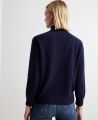 Turtleneck Cashmere and Wool Blend Jumper, Dark Navy | Really Wild | Model Image Two
