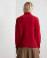 Turtleneck Cashmere and Wool Blend Jumper, Red | Really Wild | Model Image Two