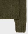 Chunky Knit Roll Neck Wool Jumper, Olive Marl | Really Wild | Flatshot Two