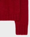 Chunky Knit Roll Neck Wool Jumper, Crimson Marl | Really Wild | Flatshot Image Two