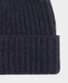 Cashmere Ribbed Beanie, Navy | Really Wild | Flatshot Two