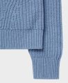 Ribbed Crew Neck Cashmere and Wool Blend Jumper, Soft Blue | Really Wild | Flatshot Two