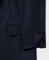 Pinstripe Wool Jacket, Navy Pinstripe | Really Wild Clothing | Detail