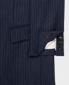 Kensington Single Breasted Pinstripe Coat, Navy Pinstripe | Really Wild | Flatshot Two