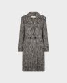 Cheshire Wool And Mohair Blend Coat, Black Cream Dogtooth | Really Wild | Flatshot One
