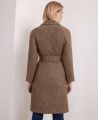 Portobello Belted Houndstooth Check Wool Coat, Hazel Dogtooth | Really Wild | Flatshot Three