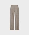 Wide Leg Pleated Wool Trousers, Taupe | Really Wild | Flatshot One